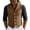 Brown, variant on Miqool Mens Formal Suit Vest Sleeveless Button Front Lightweight Waistcoat Business Work Office Blazer with Multiple Pockets