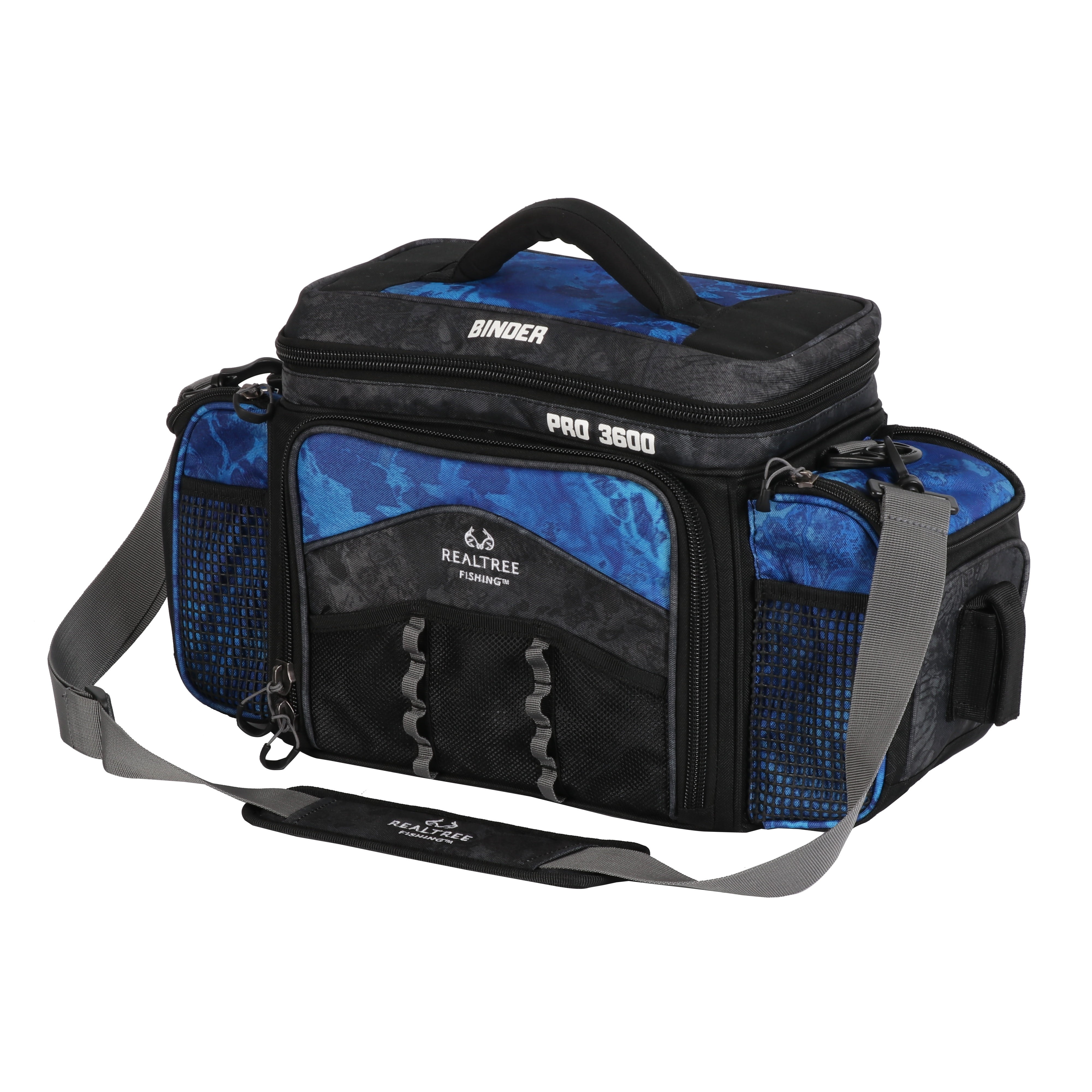 Realtree Adult Unisex Pro 3600 Fishing Tackle Binder Top Bag, Blue