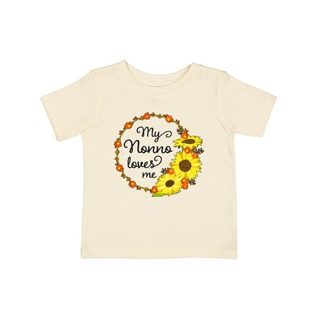 

Inktastic My Nonno Loves Me with Sunflower Wreath Gift Baby Boy or Baby Girl T-Shirt