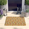 thumbnail image 2 of Cute Hedgehog Apple Mushroom Flannel Non Slip Door Rugs,Washable Door Mats Indoor,Decorative Door Mats,Dirt-Resistant and Absorbent Doormat for Entrance,Bedroom,Kitchen,Bathroom,23.5x16in(60x40cm), 2 of 5