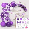 thumbnail image 2 of Kit de arco de guirnalda de globos morados, 122 piezas de 18 12 10 5 pulgadas, globos de confeti de látex, lavanda, globos de látex, lavanda, para mujeres, cumpleaños, baby shower, suministros de decoración de boda Rojo Verde, 2 of 5