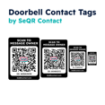 thumbnail image 2 of Étiquettes de Contact pour Sonnette Numérisez les Alertes et les Messages en Temps Réel avec les Visiteurs Étiquette Intelligente QR pour Protéger les Informations Personnelles et les Biens Inclut 4 Étiquettes pour Boîte aux Lettres, Portes, Portails Sans Batteries Ni Frais, 2 of 8