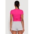 thumbnail image 5 of Women's Ruched Crew Neck Cropped Tee, 5 of 5