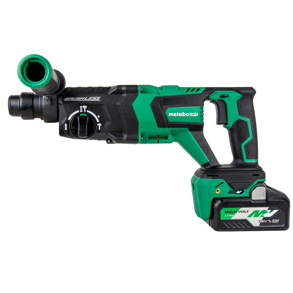 Metabo HPT DH3628DDM 36V MultiVolt Brushless Lithium-Ion 1-1/8 in. Cordless SDS-Plus D-Handle Rotary Hammer Kit (4 Ah)