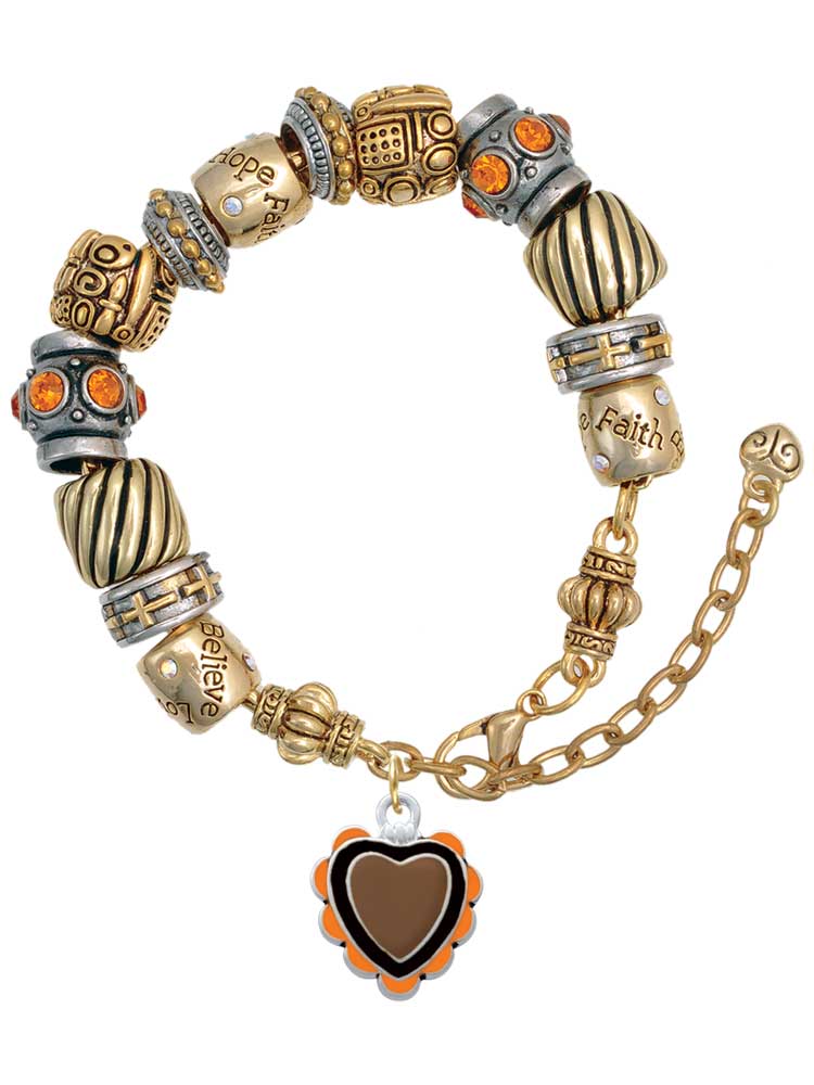 Valentine's Sterling Silver Heart Stretch Bracelet w/ Glass Pearls 5”–12 to 24M Valentine's Sterling Silver Heart Stretch Bracelet w/ Glass Pearls 5”–12 to 24M