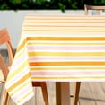 thumbnail image 3 of ZOPZO Waterproof Rectangle Tablecloth, Orange-Yellow, 60W x 120L Inch, for Dining Room, Kitchen or Party Table, Striped Design, 3 of 9