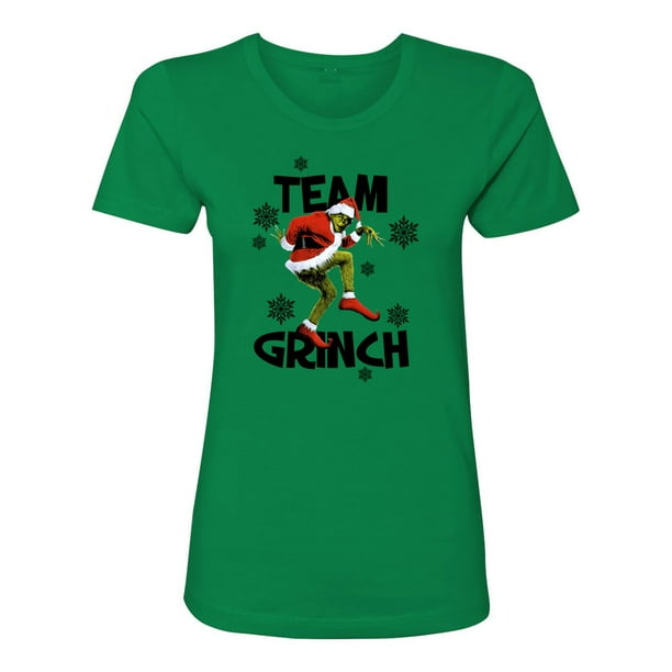 D&L Tees Team Grinch Christmas Shirt Womens Short Sleeve Shirt