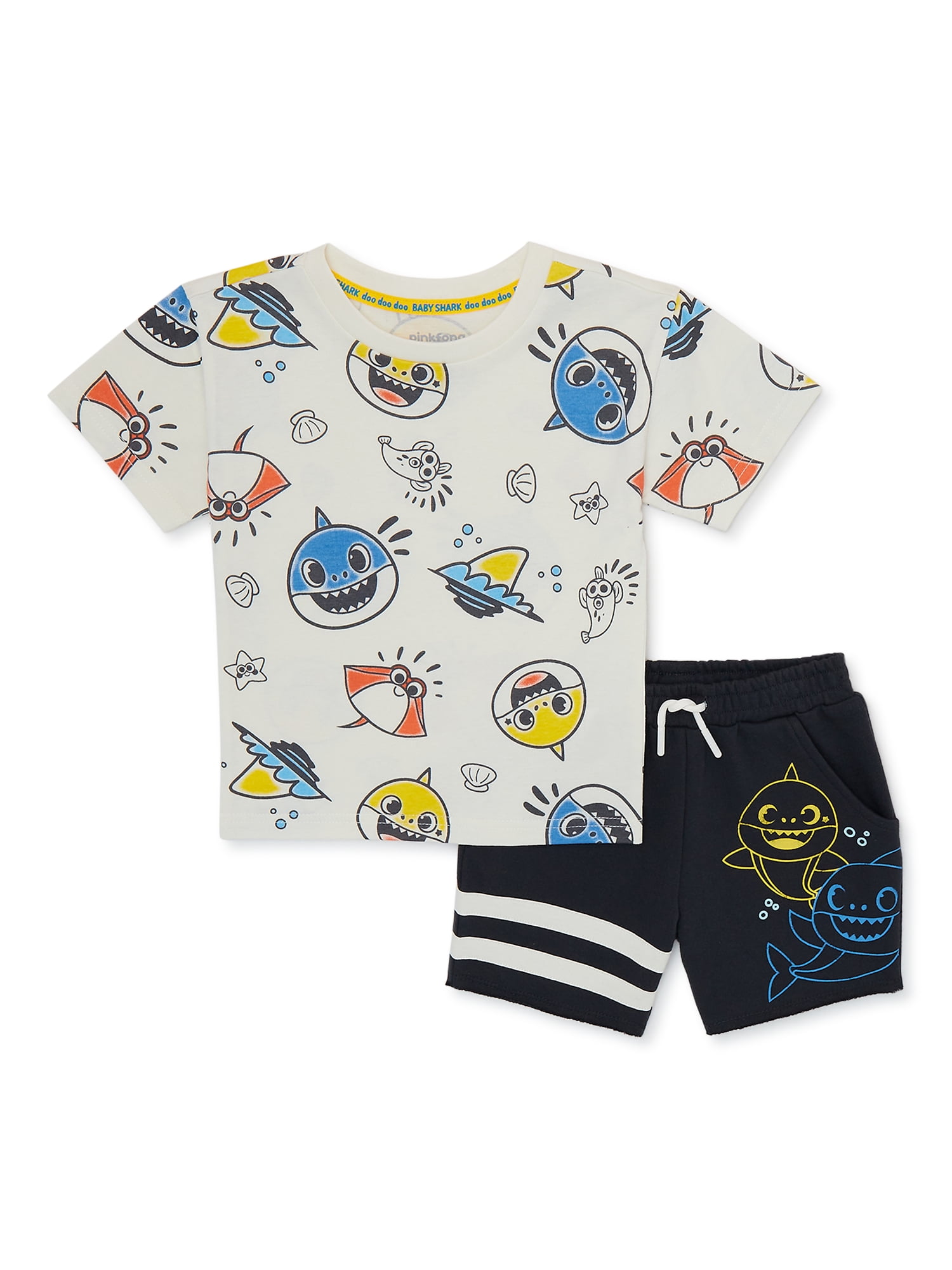 Baby Shark Toddler Boys T-Shirt and Shorts Set, 2-Piece, Sizes 18M-5T