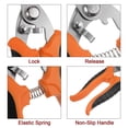 thumbnail image 4 of Tijeras Multifuncionales Electricista 8 pulgadas Cuchillas Acero Inoxidable con Mango Naranja Negro para Corte Delgado Metal Cobre Hojas, 4 of 6