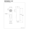 thumbnail image 2 of Kingston Brass KDH8401 2-Function Pull-Out Kitchen Faucet Sprayer, Polished Chrome, 2 of 4