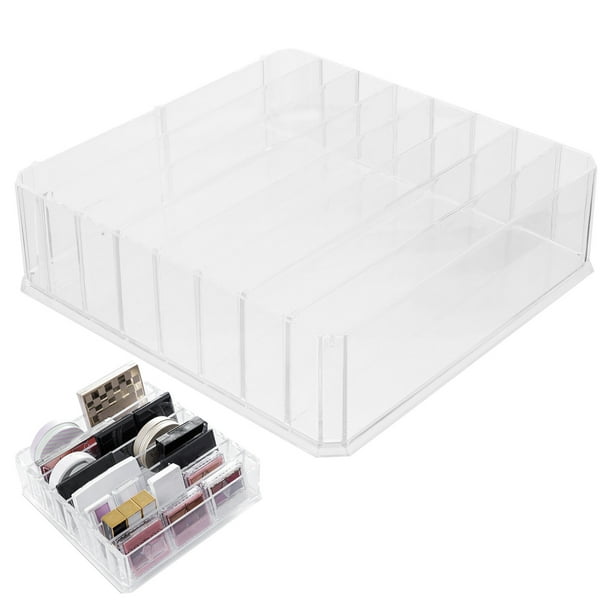 Soporte para paletas de maquillaje, organizador de escritorio para paletas de sombras de ojos, organizador transparente para coloretes.