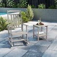 thumbnail image 4 of Pipopa Adirondack Outdoor Side Table,HDPE All Weather Double Layer Patio Side Table,Rectangular End Table for Garden Balcony Pool,Wood, 4 of 9