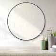 thumbnail image 6 of 32" Wall Mirror Bathroom Mirror Wall Mounted Round Mirror, Black, 6 of 12