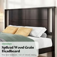 thumbnail image 4 of LUXOAK Solid Wood Queen Size Bed Frame with Easy Assembly & Storage Space, Dark Brown, 4 of 7