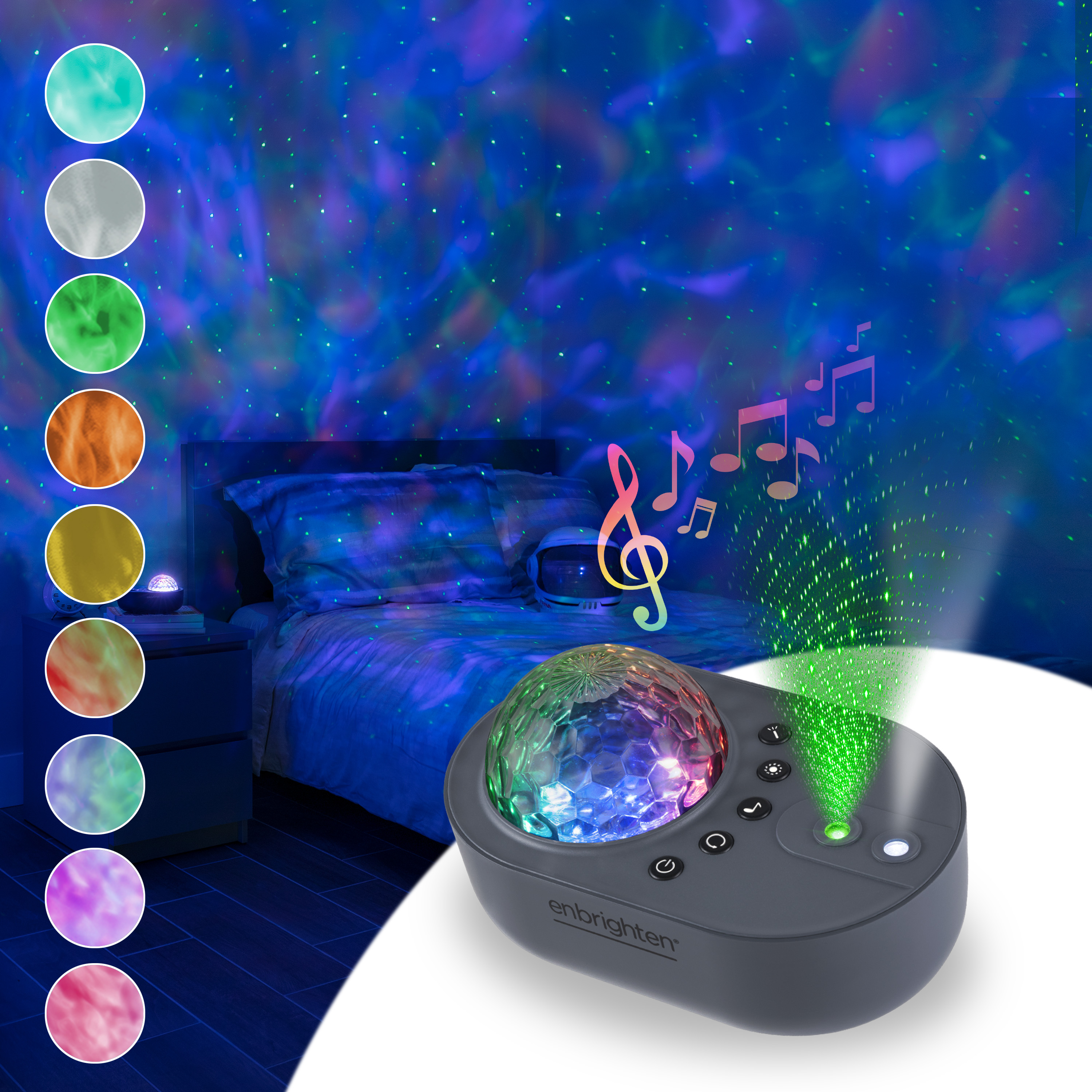 Enbrighten Tabletop Galaxy Projector Night Light photo 3