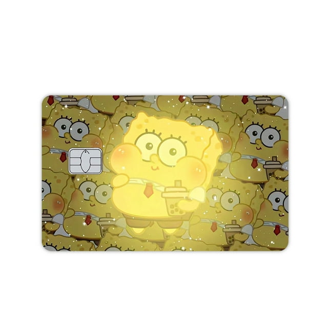 Anime Diy Sponge-Bob Patrick Star Squidward Tentacles Cartoon Credit Card Skin Stickers for Bank Debit Card Metro Card Film Skin