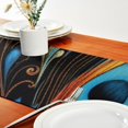 thumbnail image 5 of Coolnut Beautiful Peacock Feathers Table Runner 14x108in,Coffee Table Runners, Dresser Scarf, Outdoor Short Small Dining Table Runners, Geometric for Dinner Parties, Wedding77 Home Decor, 5 of 6