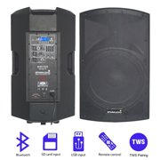 15" 2-Way Active PA Bluetooth Speaker 4000W Peak Powered TWS USB SD Speaker