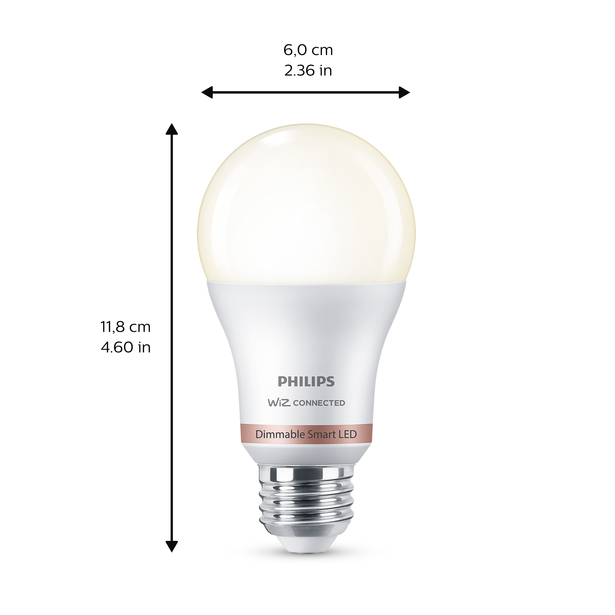 Philips Smart Wi-Fi LED Light Bulb, 60W Equivalent, Soft White photo 3
