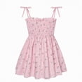 thumbnail image 4 of NIEWTR Robe d'Été Sans Manches pour Petites Filles, Robe Décontractée à Imprimé Rayé pour Tout-Petits, Robe d'Extérieur (Rose, 1-2 Ans), 4 of 9