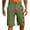 Green, variant on ZQUUVOU Men's Casual Shorts Summer Comfortable Button Pocket Elastic Waist Shorts Olive Green