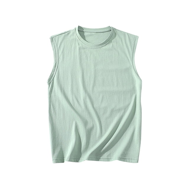 sageysalite Débardeurs pour Hommes Sans Manches Base Chandail Col Rond Coton Ample Respirant Décontracté Sortie Relax Tendance Mode Hauts