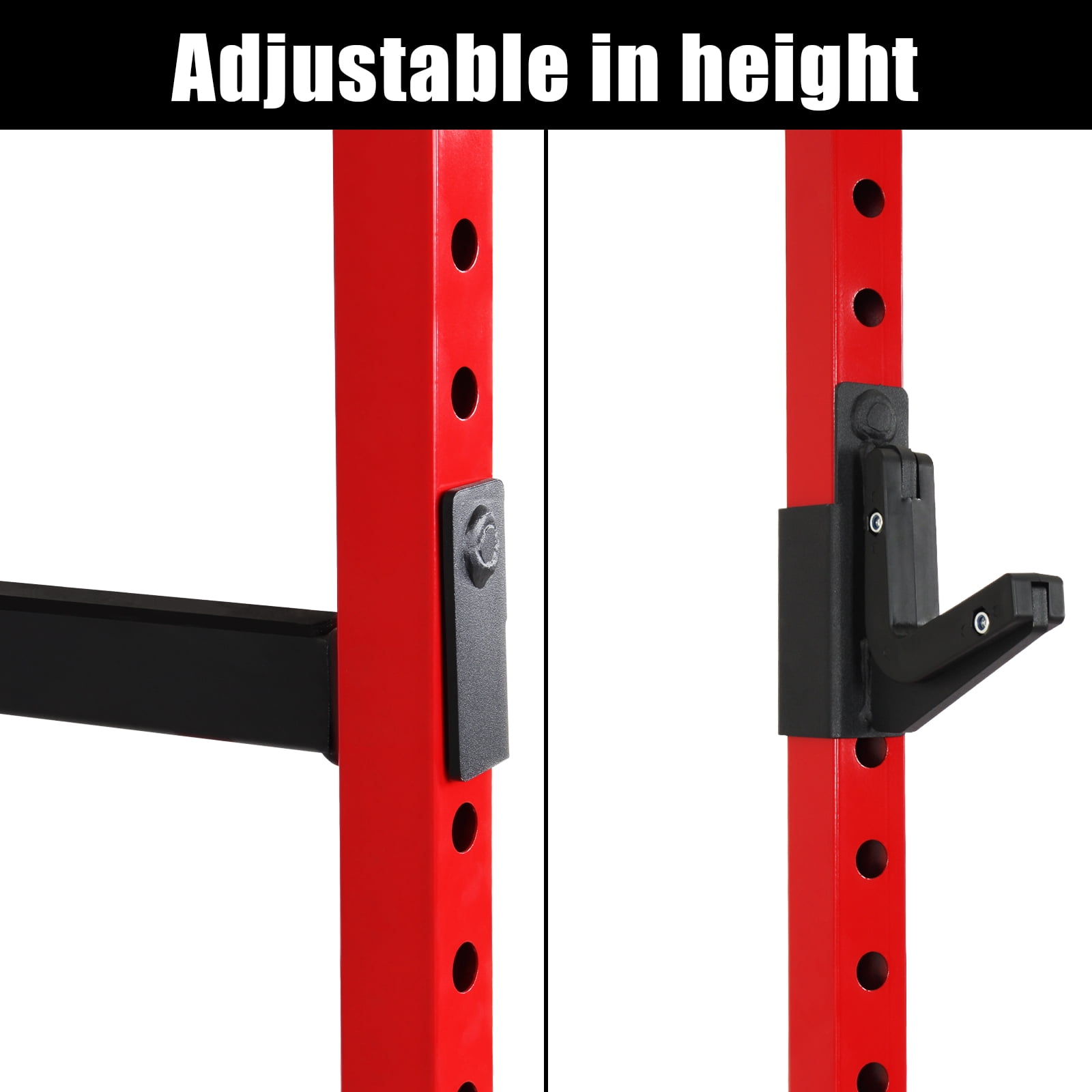 Heavy Duty Power Rack Squat Cage Include Adjustable Safety Bars,Pull-Up Bar For Home Fitness Strength Training