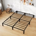 thumbnail image 1 of CazToi Base de cama plataforma de metal de 25 cm tamaño King, soporte de alta resistencia de 800 libras, no necesita somier, almacenamiento bajo la cama, 1 of 7