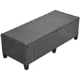 thumbnail image 4 of 5-Piece Outdoor Patio Rattan Sofa Set, Sectional PE Wicker L-Shaped Garden Furniture Set with 2 Extendable Side Tables, Dining Table and Washable Covers for Backyard, Poolside, Indoor (Grey), 4 of 9