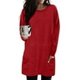 thumbnail image 2 of biudgviw Oversized Sweatshirt for Women Casual Long Sleeve Pullover Tops Fall Loose Crewneck Long Outerwear with Pockets, 2 of 6