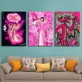 thumbnail image 4 of Pintura en lienzo con grafiti callejero moderno para pared, póster de animales de pantera negra, impresión para decoración de habitación de niños, 4 of 5