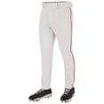 thumbnail image 1 of CHAMPRO Men's Triple Crown 2.0 Tapered Bottom Baseball Pants with Braid White/Scarlet, 1 of 6