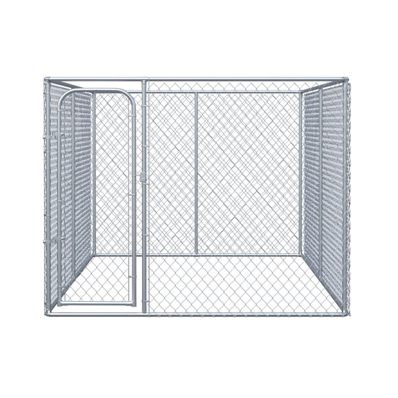Large Galvanized Steel Outdoor Dog Playpen - 99 Sq Ft, 6ft Tall, Silver | Secure Kennel for Small/Medium Dogs, Patio & Yard Use
