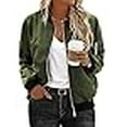 thumbnail image 3 of INVOLAND Womens Jacket Plus Size Bomber Jackets Lightweight with Pockets Zip Up Quilted casual coat Outwear, 3 of 4