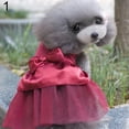 thumbnail image 4 of Flmtop Jupe Tutu avec Nœud Papillon pour Chien, Costume de Princesse Rouge Foncé, 4 of 6
