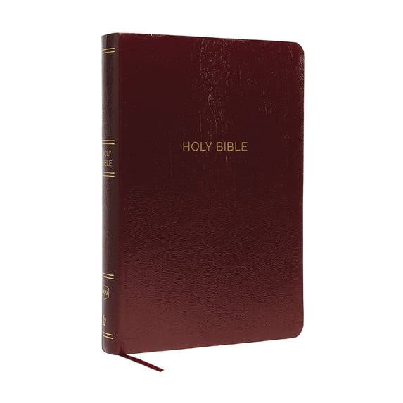 Pre-Owned NKJV, Reference Bible, Super Giant Print, Leather-Look, Burgundy, Red Letter Edition, Comfort Print, (Paperback)
