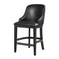 thumbnail image 2 of Wood and Faux Leather Shelter Counter Stool, 2 of 7