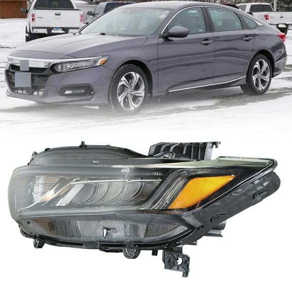 Genrics Left Driver Side Pair Headlamp LED Halogen Headlight Assembly Replacement for 2018 2019 2020 Accord