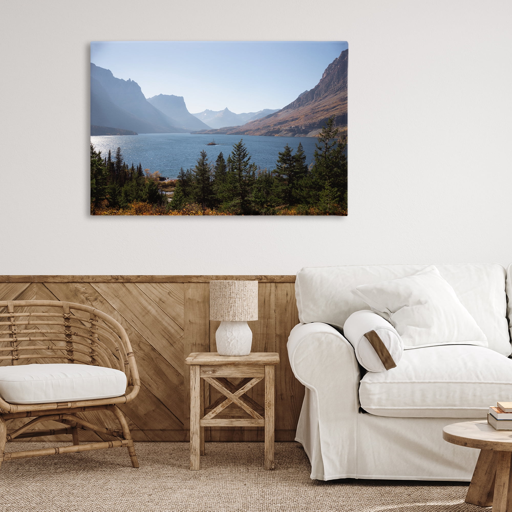 Stupell Industries Cliffs Overlooking Lake Canvas Wall Art, design by Carol Robinson