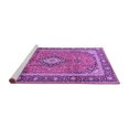 thumbnail image 2 of Ahgly Company Machine Washable Indoor Rectangle Medallion Purple Traditional Area Rugs, 3' x 5', 2 of 4