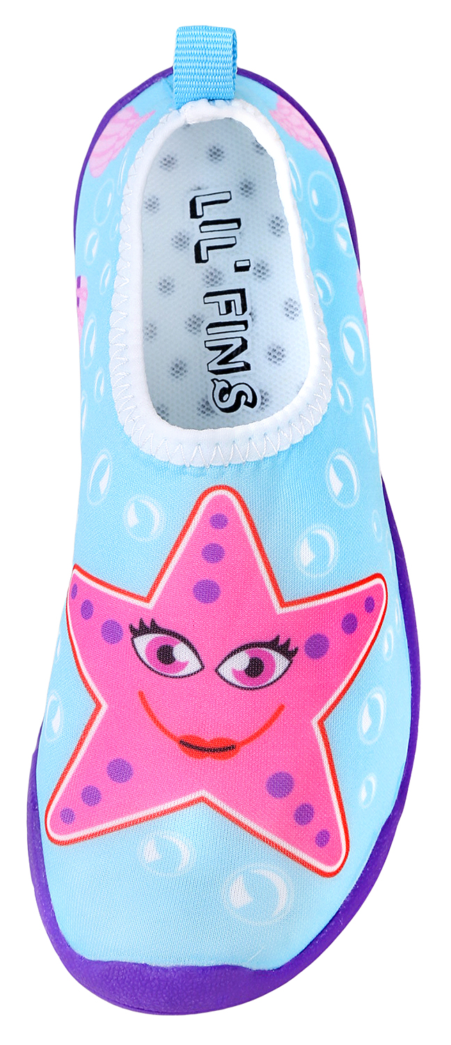 Lil' Fins Kids Water Shoes - Beach Shoes | Summer Fun | 3D Toddler Water Shoes Kids | Quick Dry | Swim Shoes Starfish 6/7 M US - image 3 of 5