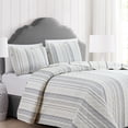 thumbnail image 4 of Market & Place Sofia Reversible Lightweight Modern Striped Quilt Set, 4 of 5