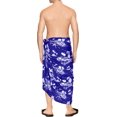 thumbnail image 2 of HAPPY BAY Men's Swim Trunk Swimsuits Sarong Pareo Beach Wrap One Size Palm,Blue-B711 Summer Vacation Aloha, 2 of 4