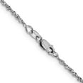 thumbnail image 3 of 14K White Gold Singapore Chain Styles Necklace 1.6 mm Sparkle 16 inch, 3 of 4