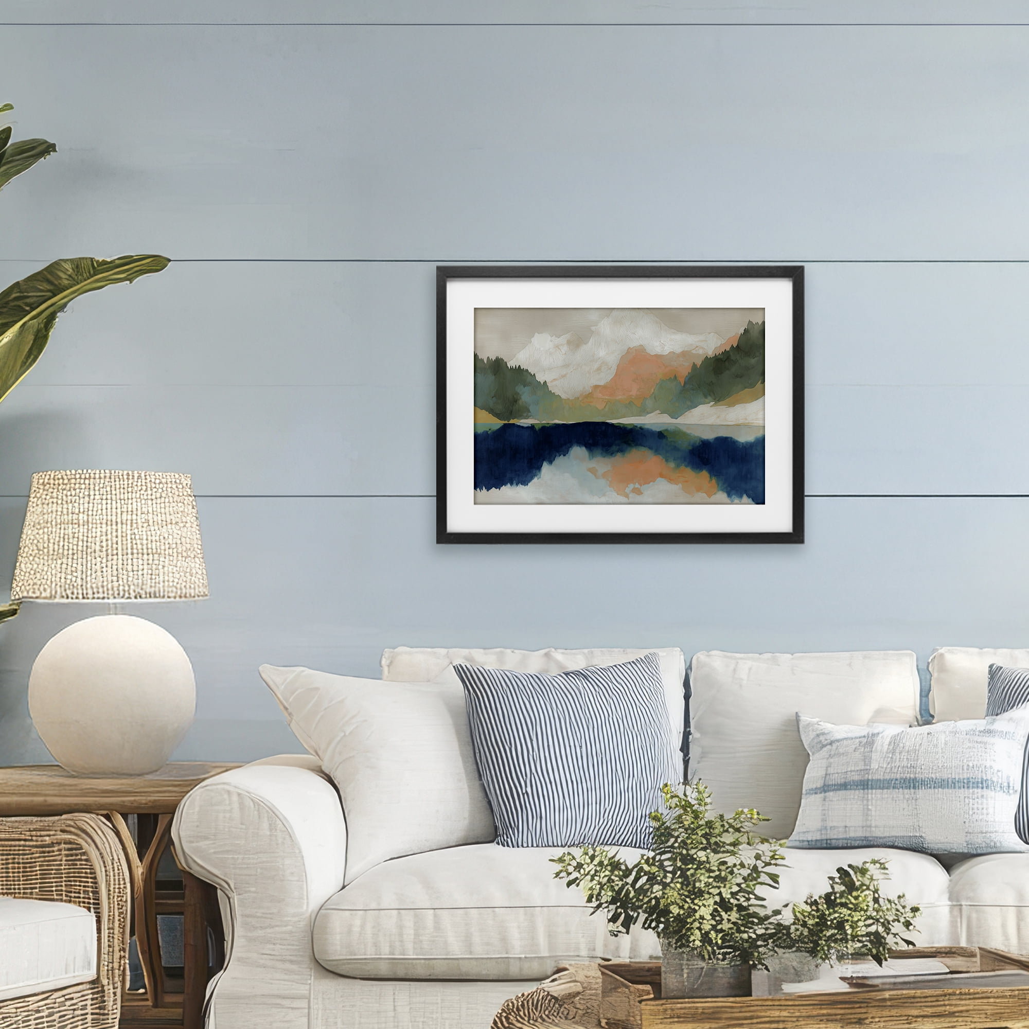 Stupell Industries Alpine Autumn Lake Reflection Black Framed Print Under Glass, design by Chromatic Storm Studio