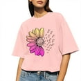 thumbnail image 5 of Outfmvch Sunflower Shirt,Sunflower Shirts for Women,Spring Tops for Women,Boho Tops for Women,Womens Tops,Workout T Shirts Athletic Trendy 2025 Short Sleeve Spring Tee X1 Watermelon Red 2XL, 5 of 9