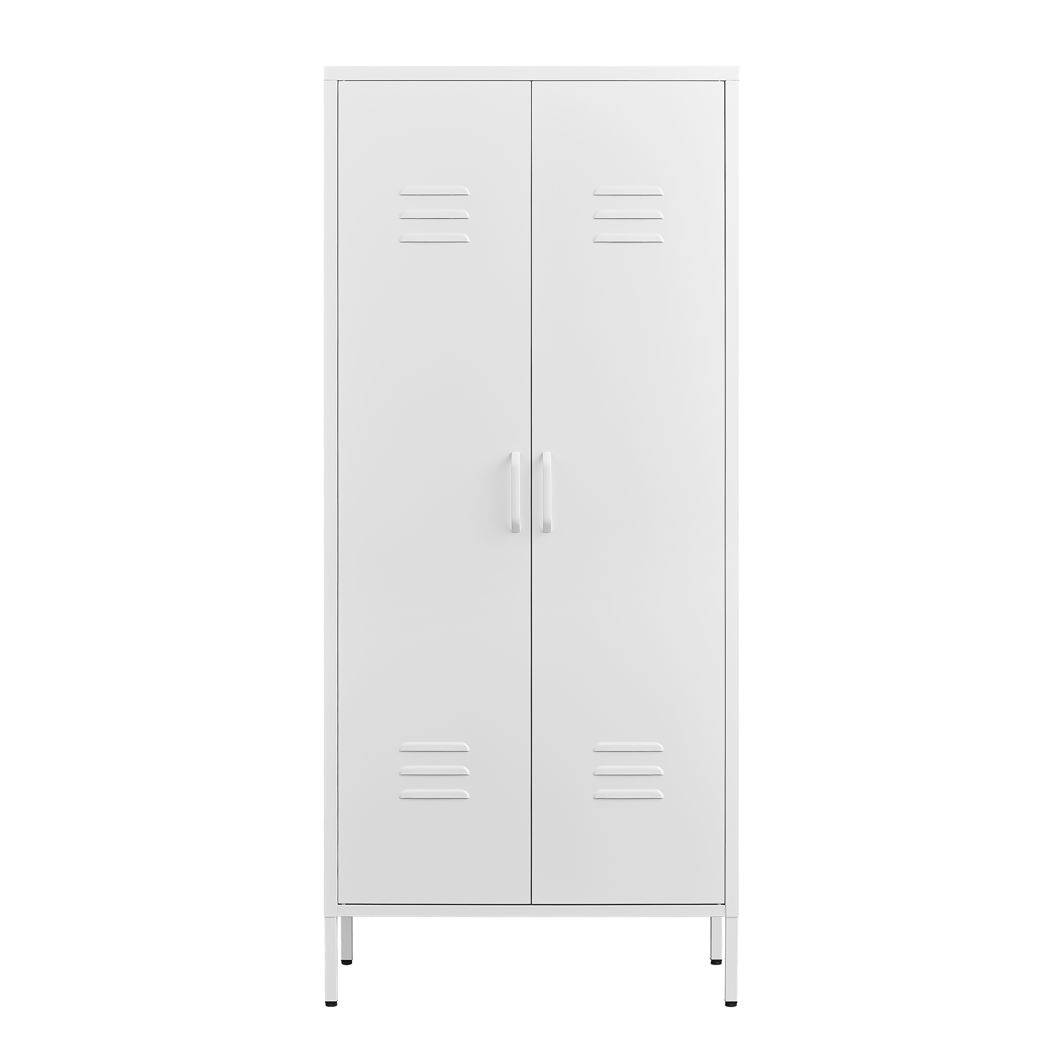 Storage Cabinet with Adjustable Shelves, Magnetic Door Stopper, Aluminum Alloy Handles, and Breathable Design for Home Organization - Ideal for Living Room, Bedroom, or Entryway