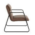 thumbnail image 2 of Lumisource Casper Arm Chair With Black Steel And Espresso PU CHR-CASPERARM BKE, 2 of 7