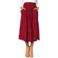 thumbnail image 1 of Falda plisada de lunares de cintura alta para mujer Falda midi maxi swing, 1 of 5