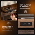 thumbnail image 4 of Tocadiscos de vinilo XJ-HOME Bluetooth 33/45 RPM acabado nogal, 4 of 8